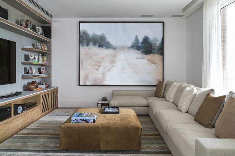 Handmade Extra Large Contemporary Painting,Horizontal Abstract Landscape Oil Painting On Canvas,Large Oil Canvas Art,Grey,Nude,Dark Green.etc
